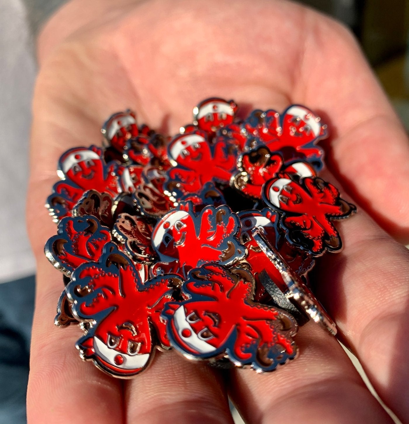 Red Octo Pin - Bright Boutique Pin Assortment